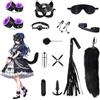 Ninonly BDSM Kit Bondage, 15 Pezzi Sex Toys BDSM Accessori con Maschera da Volpe Manette Sexishop Donne per Principianti, Sexytoysys Coppia Hard Giochi Sessuali Adulti per Coppie Uomo Donne