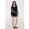 Tezenis Pantaloncini In Viscosa E Pizzo Riciclato Donna Nero