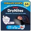 Huggies Drynites Pannolini, 8-13 anni (30-48 Kg), Mutandine assorbenti, 4 confezioni da 13 pz, totale 52 pz