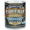 Hammerite Superia smalto metallo antiruggine interno e esterno,Brillante Nero, 750 ml