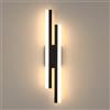 DELIPOP Applique da Parete Interno, 18W 3000K Lampada da Parete Nero | Moderna Lampada a Muro per Camera da Letto Soggiorno Corridoio Ufficio