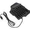 BONKZEBU Tastiera da Gioco Retroilluminata RGB a 7 Colori con una Sola Mano con 35 Tasti per gli Appassionati di Giochi, Tastiera Plug and Play con una Sola Mano per Un'esperienza di Gioco