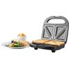 Progress Tostiera elettrica a 2 fette - Doppio snack maker con piastre antiaderenti, controllo automatico della temperatura, luci di alimentazione e pronto, 750 W