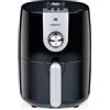 alpina Friggitrice ad Aria 2L - Air Fryer per 2 a 3 Persone - Airfryer con Timer e Temperatura Regolabile - Friggitrice ad Aria Ariete 900W - Plastica - Nero