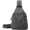 Generic Mini zaino da donna 3 in 1, con cerniera, in tessuto Oxford antifurto, leggero, morbido, convertibile, per viaggi e uso quotidiano, Grigio, taglia unica, Zaino da viaggio