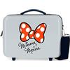 CARTOON Beauty da viaggio Minnie Mouse, Disney, beauty case con tracolla, in ABS, adattabile al trolley