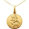 Alexander Castle Ciondolo, medaglia con San Cristoforo in oro 9 carati, 14 mm, con catenina da 45,7 cm e scatola regalo per gioielli