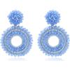 Joya Love Grandi orecchini boho da appendere per donne tessuti a mano Vantage orecchini leggeri con perline regali alla moda gioielli