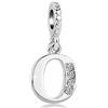 MiniJewelry Charm con numeri fortunati per bracciali, collane, ciondoli compatibili con braccialetti Pandora Moments 0, 1, 2, 3, 4, 5, 6, 7, 8, Rame Zirconia cubica, Zirconia cubica