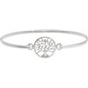 Silverly Bracciale in Argento Sterling 925 con Albero della Vita per Donna | Braccialetto in Argento Massiccio con Ciondolo Celtico da Impilare | Chiusura a Pressione con Gancio
