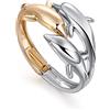 ODETOJOY Bracciale Polsino Dolphin Donna Braccialetti Polsino Bicolore Oro e Argento per Ragazze Cerniera Compleanno Boho Liscio Delfini Bracciale Amore Fascino Bracciale Rigido