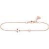 WearTravelers | Bracciale Aereo e Cuoricino Luminoso - Argento 925 Oro Rosa