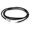 findout La collana Chain cavo 2 millimetri di seta nero con Sterling Silver chiusura 14; 16 , 18, 20 , 24, 26. 28. 30 32. Pollici (28)