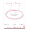 LOCCY Bracciale in cristallo per donna, braccialetto in pietra naturale da 4mm Bracciale regolabile in pietra preziosa con perline Yoga per donne e ragazze (Quarzo Rosa)