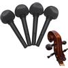 HDYNUZ Piroli per violoncello professionali in legno d'ebano, accessori per strumenti musicali, realizzati a mano per misure 4/4, 1/4, 1/2, 3/4, 4 pezzi(3/4)