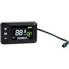 Generic Pannello Display LCD per Bici Elettrica Schermo di Controllo Retroilluminazione Impermeabile per Modifica Bicicletta Elettrica Materiale ABS 1 unità
