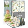 Laleni tappeto gioco bambini pieghevole 150x180x1cm - tappeto bambini impermeabile - tappeto gioco neonato isolante - morbido e protegge dal freddo del pavimento outdoor e indoor - design città