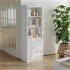 [en.casa] Libreria con 3 Scomparti Aperti e 3 Cassetti Madia Alta Scaffale Contenitore Salvaspazio per Soggiorno Camera Ufficio 180 x 60 x 35 cm Bianco