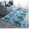 Highdi Tappeto Salotto Moderno Tappeto Shaggy a Pelo Lungo Tappeto Camera da Letto Soffice Antiscivolo Lavabile Tappeti Moderni per Soggiorno Camera da Letto, Tie Dye Colorato (100x140cm,Blu)