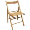 Compactor Sedie Pieghevoli in Legno di Faggio - Sedia Pieghevole Classica Salvaspazio per Cucina e Casa 41x42x78 cm