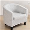 Highdi Copripoltrona 1 Posto Elasticizzato Stampato Moderna Fodere Copripoltrona da Cocktail Chesterfield Universale Lavabile Rimovibile Fodera per Poltrona per Hotel Salotto (Grigio Chiaro)