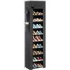 HOMCOM Scarpiera Ingresso 10 Livelli Metallo 20 Paia 45x30x175 cm Nero