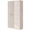 Arreditaly Armadio 2 Ante Battenti Barra Appendiabiti E 4 Scomparti Design Moderno Minimal Guardaroba Giovanile Per Camera Da Letto Cameretta 90 x 200 x 52 Cm Colore Beige E Rovere