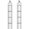 Generico Obelisco per Piante Rampicanti - 2 Pieces 120 Cm/ 145 Cm Traliccio da Giardino in Metallo-Impalcatura - Supporto per Piante Rampicanti, Rose, Pomodori E Verdure, Supporto