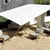 IUCUHE Telo Ombreggiante Occhiellato 100x130cm/1x1.3M Tenda a Vela Ombreggiante Impermeabile Rettangolare,Telo Copri Balcone,Protezione UV,per Giardino terrazza con Fascetta-Bianco