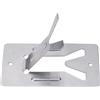 LVYXON Supporto per saldatore in acciaio inox per riparazione e saldatura, barra di riposo portatile con fessura per spugna, base stabile per punte, 80 x 50 mm, argento