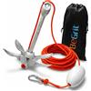 Ancora Barca Pieghevole 1.5Kg/3.3Lb Kit Di Ancora Kayak Gommone per SUP Canoe An