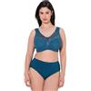 Ulla Popken Reggiseno Sostenitivo Senza Ferretto con Pizzo Petrolio Scuro 105E 830454755-105E