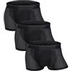 Zueauns Boxer da Uomo Seta di Ghiaccio Foro Netto Traspirante Cool Trasparente Sexy Elasticizzato Morbido Intimo Mutande Multipack