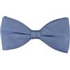 TigerTie Papillon - blu monocromaticoe struttura punto - Papillon 100% seta