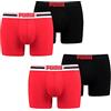 PUMA Boxer da uomo con logo 4P, rosso, M