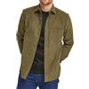Double TWO Camicia Casual da Uomo a Maniche Lunghe in Velluto a Coste con Bottoni