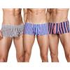FEOYA Boxer da uomo in cotone tessuto con bottoni a vita bassa, Confezione da 3 - 2, X-Large