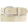 BELTINGER Cintura da donna in pelle bovina pieno fiore 4 cm | cintura per jeans per donna 40mm | cintura interamente in pelle con rotonda fibbia per cintura