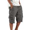Youkly Short Cargo Uomo, Pantaloni Cargo Corti Uomo Estate, Short Cargo Elasticizzati, da Lavoro con Multiple Tasche, per Attività all'Aperto, Tempo Libero (IT, Testo, 4XL, Regular, Regular, Grigio scuro)