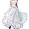 YOSUWOAI Sottogonna lunga da donna, lunghezza alla caviglia, per matrimonio, sottovesti, crinolina, sottogonna per ballo, sera, abito da sposa, vintage, in tulle, elegante, in tinta unita, bianco, XL