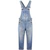 KIDSCOOL SPACE KIDSCOOL Salopette Denim Bambina Strappata Bretelle Regolabili con Tasche | Bretelle regolabili, lavaggio strappato, tasca sul pettorale e bottoni laterali per una salopette comoda ogni giorno