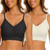 CheChury Reggiseni Schiena Scoperta Donna Senza Ferretto Reggiseno Senza Cuciture Scollo a V Push Up Reggiseno Invisibile Senza Schienale Reggiseni Schiena Nuda Reggiseni a Forma di U Leggero Comfort