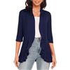 GLEENOD Cardigan Donna Maniche 3/4 Aperto Davanti Maglia Leggera