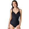 Lovable Costume Intero con Fodera Tecnica per Contenimento Printed Shaping Micro Donna, Nero 38C - 5C