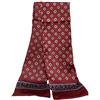 UK_Stone Sciarpa di seta pura al 100% da uomo con motivo cachemire floreale vintage a doppio strato da uomo, Paisley # 10 vino rosso, Size: 160 * 28cm (62.4 x 10.92)