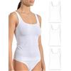 Risalti Canotta Donna Spalla Larga in Microfibra Senza Cuciture 3 Pz