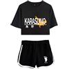 LKY STAR Haikyuu!! Japanese Anime Costume T-Shirt Shorts Abiti 2 Pezzi Set per di Maglietta e Pantaloncini Corta Sportwear