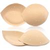Nimiah Copri reggiseno push up impermeabili da cucire per costume da bagno e sport, beige., C