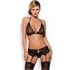 Obsessive Set Reggiseno da Donna con Reggicalze, Made in EU