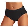 Liabel 5 Slip Vita Alta in Seamless. Mutande da Donna in Microfibra Made in Italy. Art LD-080 (IT, Testo, XXL, Regular, Regular, Nero)